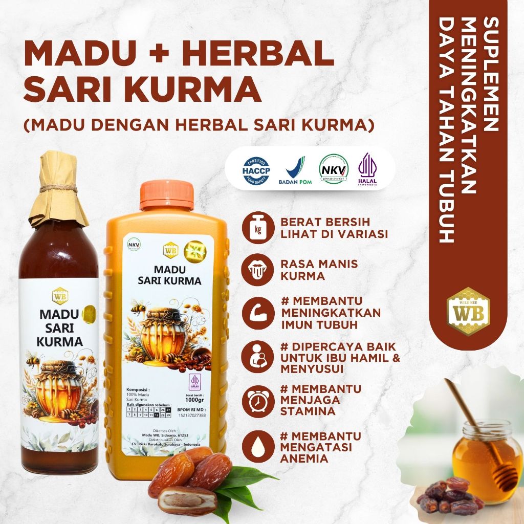 

[WB Wild Bee - Madu Sari Kurma / Madu Herbal - Beli 10 Gratis 1