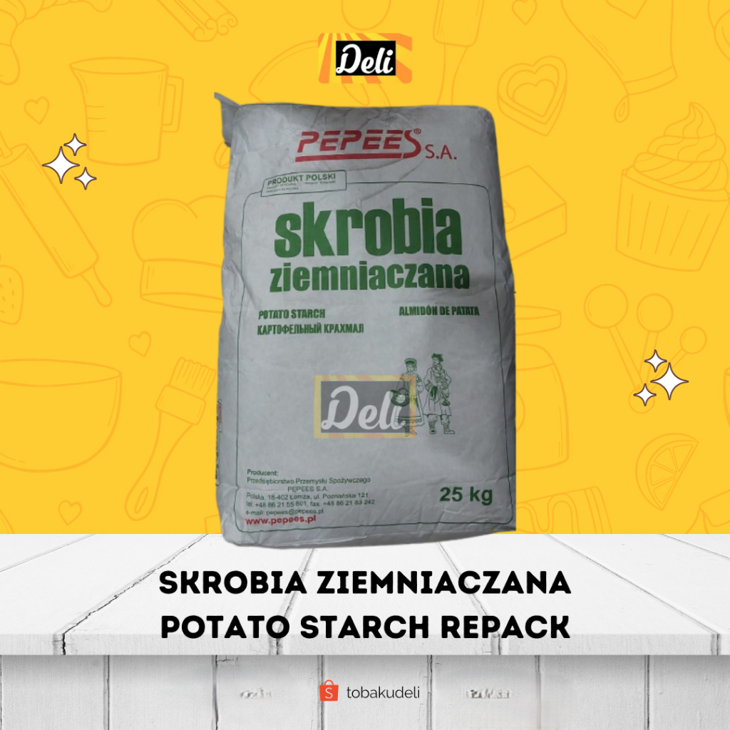 

Tepung Pati Kentang Potato Starch Pepees Repack (500gr, 1kg)