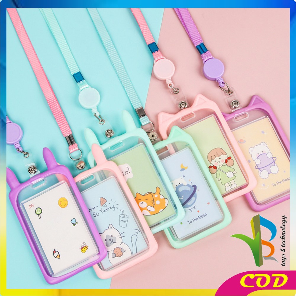 

EC RB-C324 Name Tag ID Card Holder Gantungan Karakter Kucing Kartu Nama Atau Panitia / Tali ID Card Nama / Gantungan Tali Kartu Akses Kantor MRT Busway Lanyard