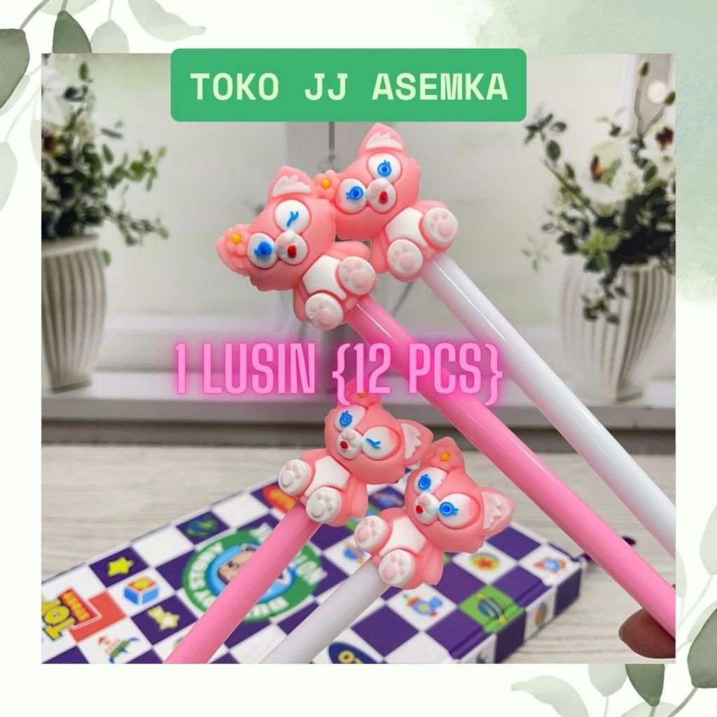 

12 PCS PULPEN GEL STELLA LOU LUCU UNIK KARAKTER ALAT TULIS SEKOLAH MURAH COD