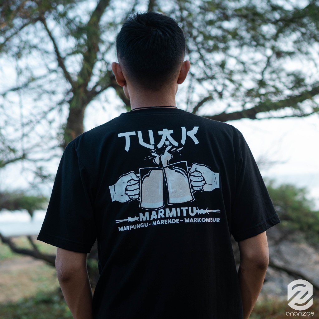 KAOS TUAK Sablon Belakang Kaos Motif Batak Premium T-Shirt Onanzoe  Bahan Adem Nyaman Size S-XXXL