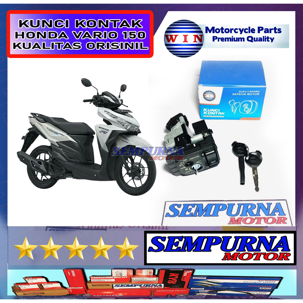Merek Win Kualitas Orisinil Kunci Kontak Assy Vario 150