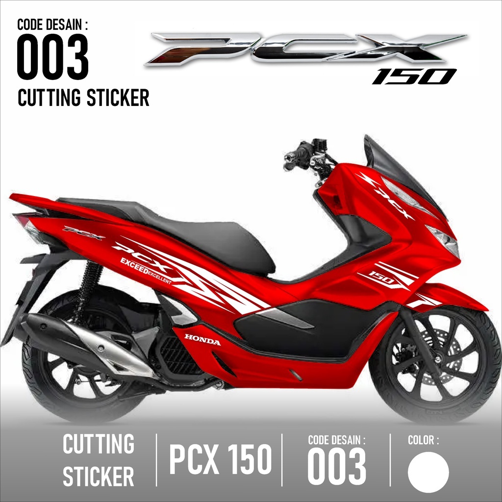 Cutting Sticker PCX 150-Aksesoris Motor Stiker Honda PCX 150 cc Skotlet Sticker Striping Lis Variasi