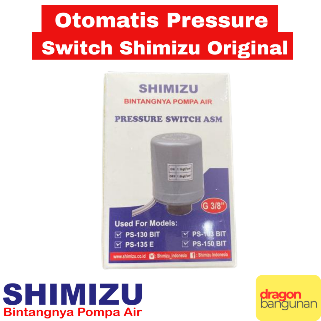 Otomatis SHIMIZU 135 & 130 Pressure Switch Original / Pressure Switch Shimizu