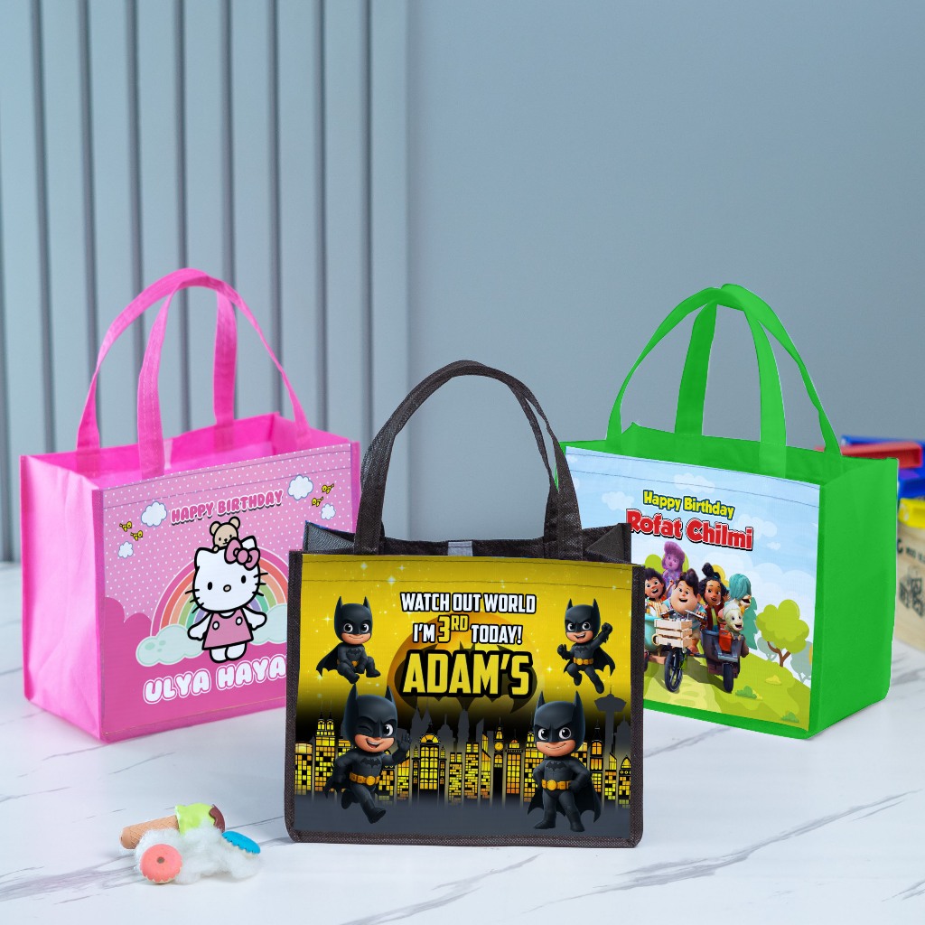 

Goodie Bag Tas Ulang Tahun Bingkisan Snack Anak Custom Nama 2 Hari Langsung Kirim