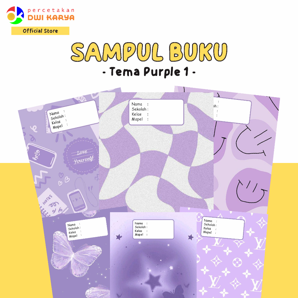 

[PAKET] SAMPUL BUKU TEMA PURPLE 6 LEMBAR SAMPUL BUKU AESTHETIC