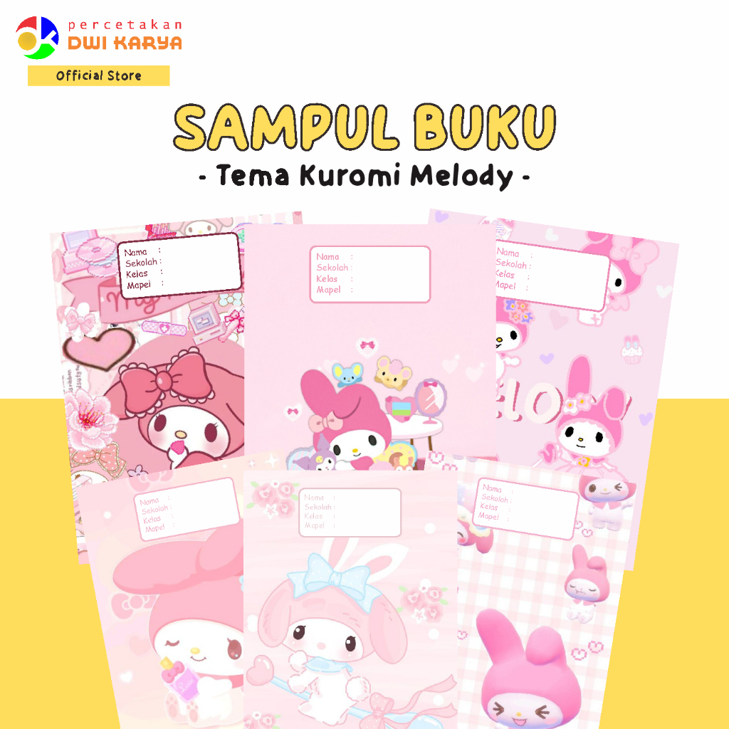 

[PAKET] SAMPUL BUKU KUROMI MELODY 6 LEMBAR SAMPUL BUKU AESTHETIC