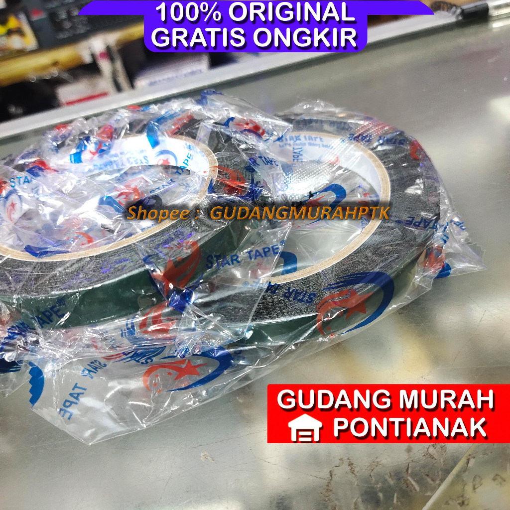 Double Tape FOAM Lem 2 sisi KURUS bolak balik Busa Hijau KUAT DAN REKAT