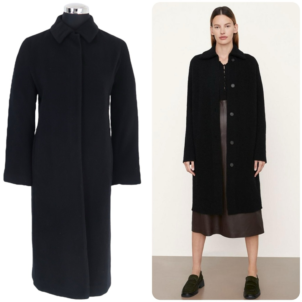 Women premium angora coat in black brand Comme ca du mode