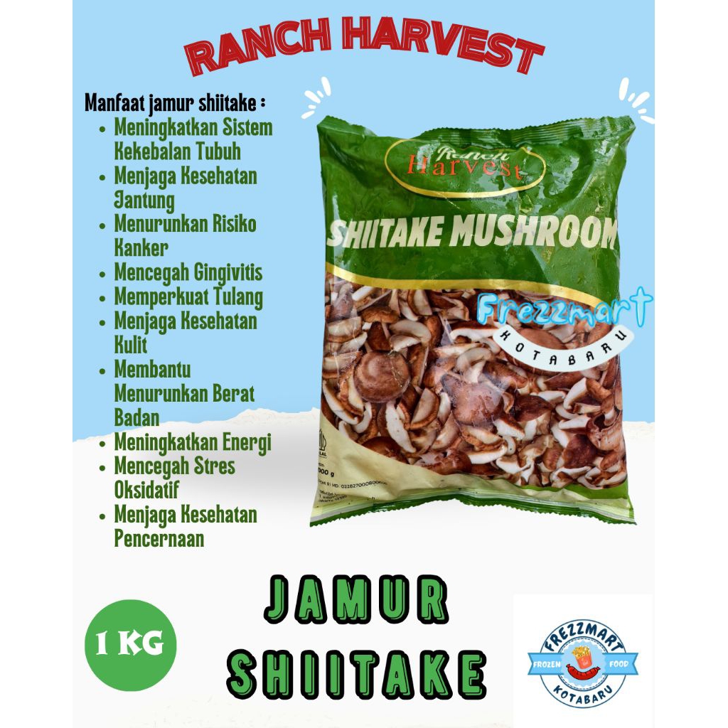 

JAMUR SHITAKE MUSHROOM RANCH HARVEST 1 KG Frezzmart Kotabaru