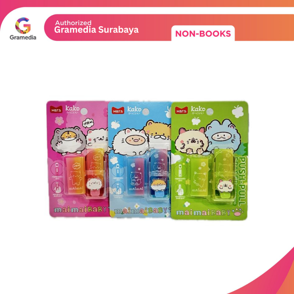 

Gramedia Surabaya - KAKO MAIMAI BABY PUSH-PULL ERASER /18 MHS120096