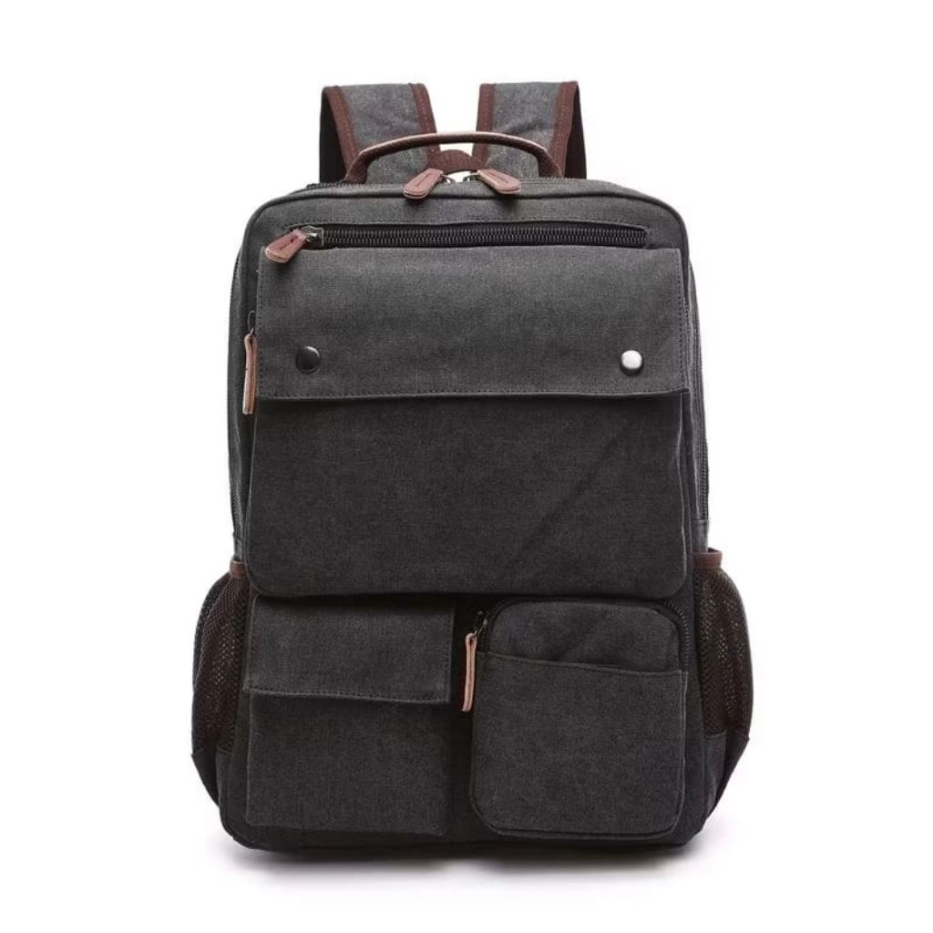 tas traveling anak muda tas kanvas pria tas punggung bahu