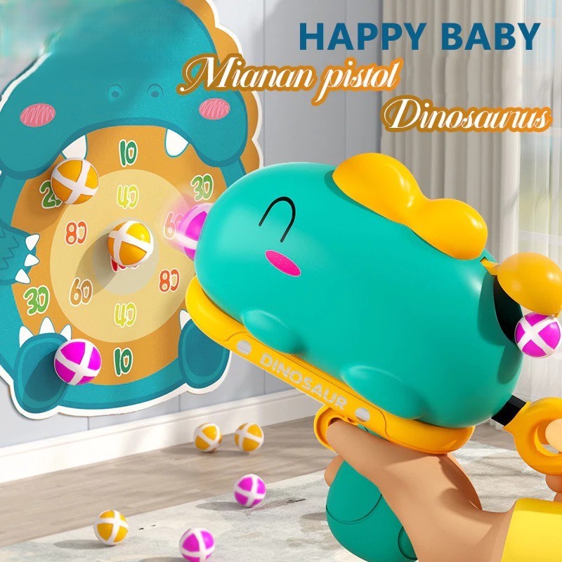 Mainan Tembak Anak Laki Laki Peluru Bulat Penampakan Dinosaurus Dapat Target Gratis - READY MANADO