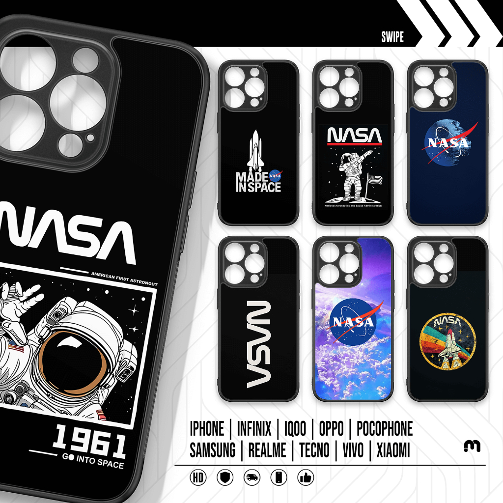 Casing NASA Premium Hybrid Semua Tipe Handphone Iphone Android Custom Case
