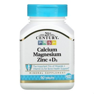 21st CENTURY CALCIUM MAGNESIUM ZINC + D3 90 Tablets