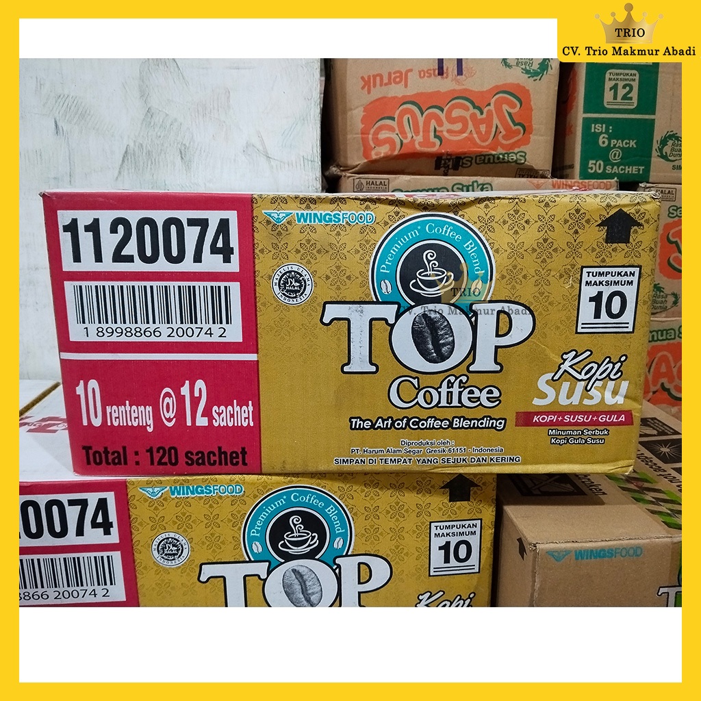 

Kopi Top Susu 1 Dus 10 Renteng