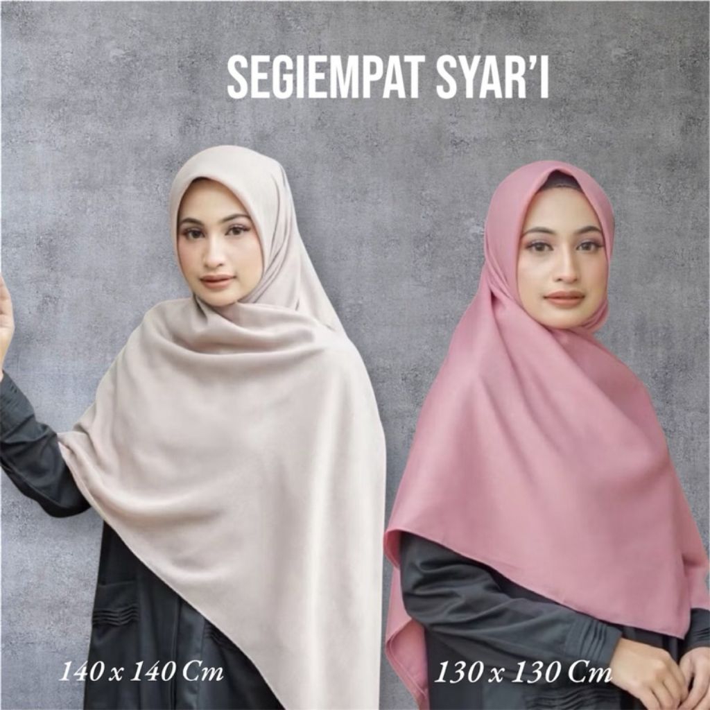 Hijab Paris Premium syar'i Jumbo / Jilbab Segiempat 140 x 140 Paris Voal 130 x 130 / Kerudung Jumbo 
