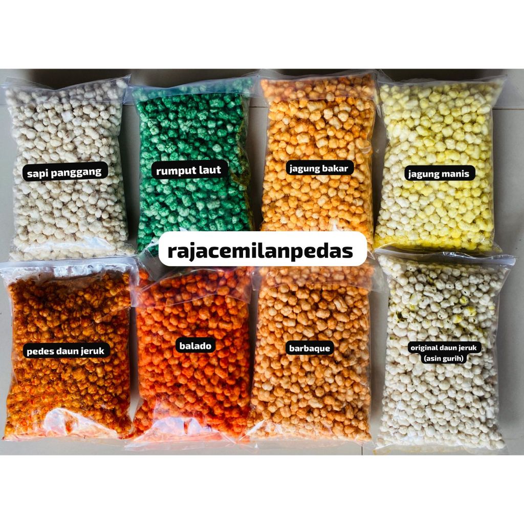 

PILUS CIKUR/TIKTAK READY VARIAN RASA BALADO/BARBAQUE/SAPI PANGGANGJAGUNG BAKAR/JAGUNG MANIS/RUMPUT LAUT/PEDAS DAUN JERUK/ORIGINAL DAUN JERUK