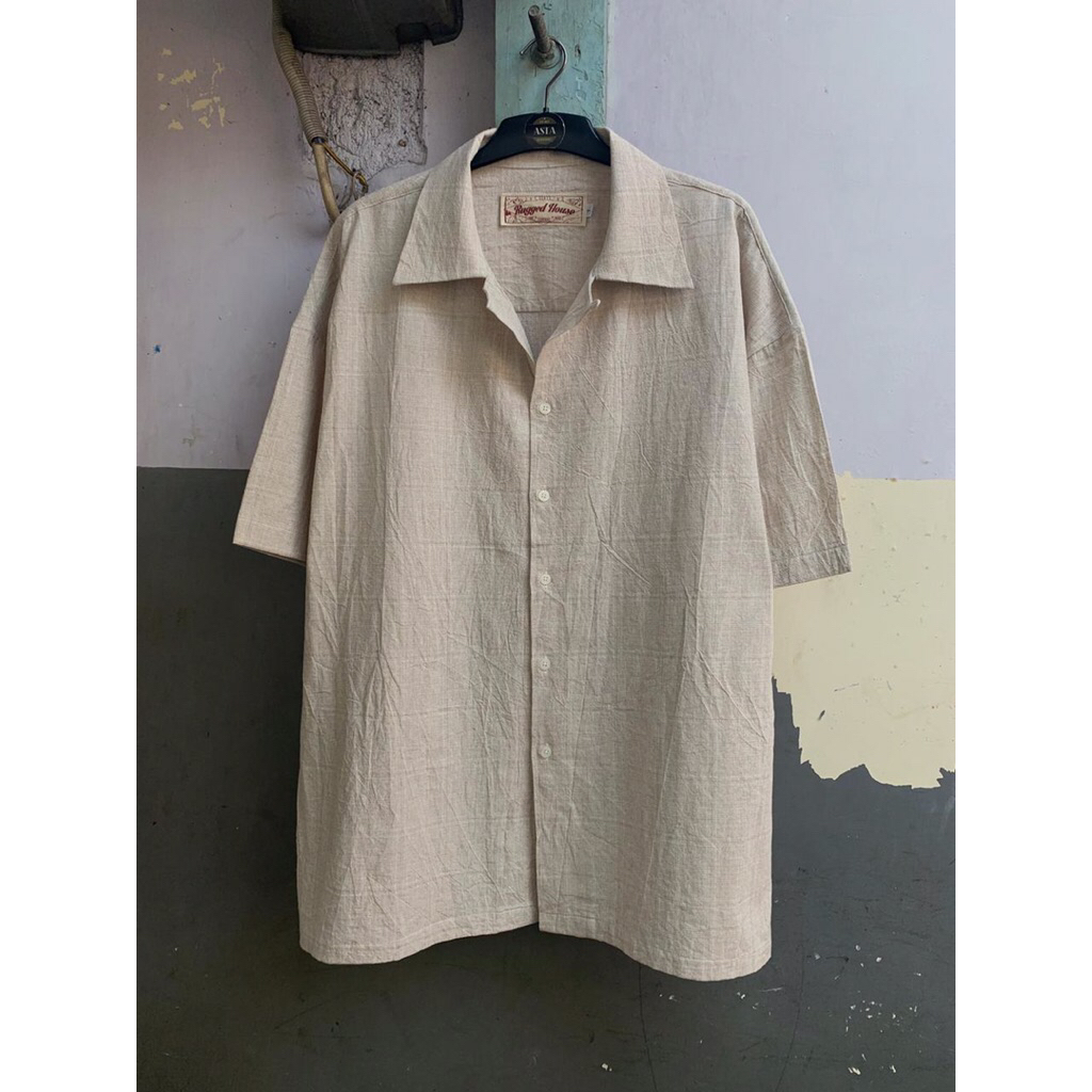 kemeja lengan pendek rugged house oversize preloved