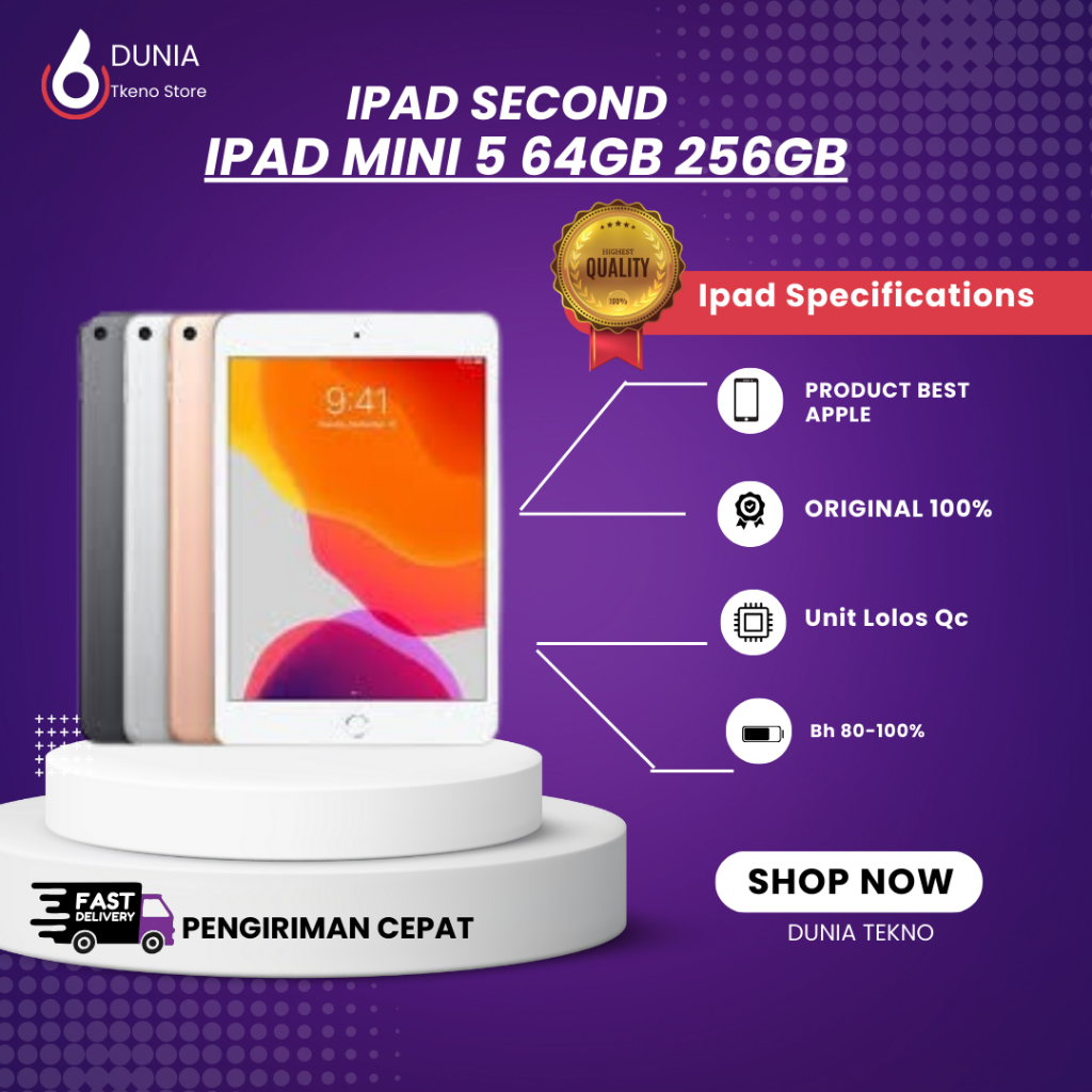 Ipad Mini 5 64GB 256GB Wifi Only Second TERMURAH JAMINAN ORIGINAL APPLE
