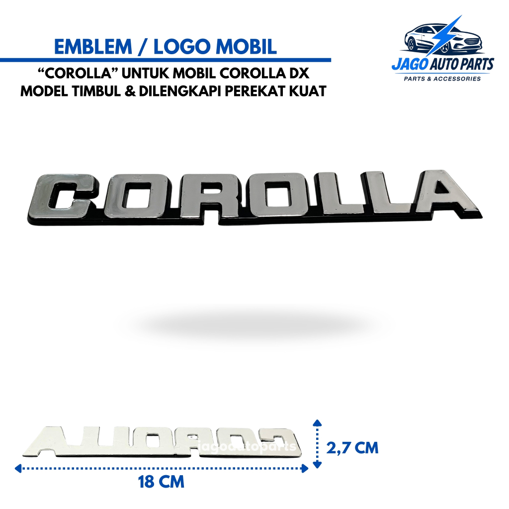Emblem Logo Corolla untuk Toyota Corolla DX Aksesoris Original High Quality