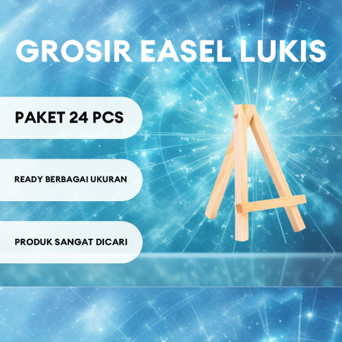 

PAKET 24 PCS WOODEN EASEL BERBAGAI UKURAN