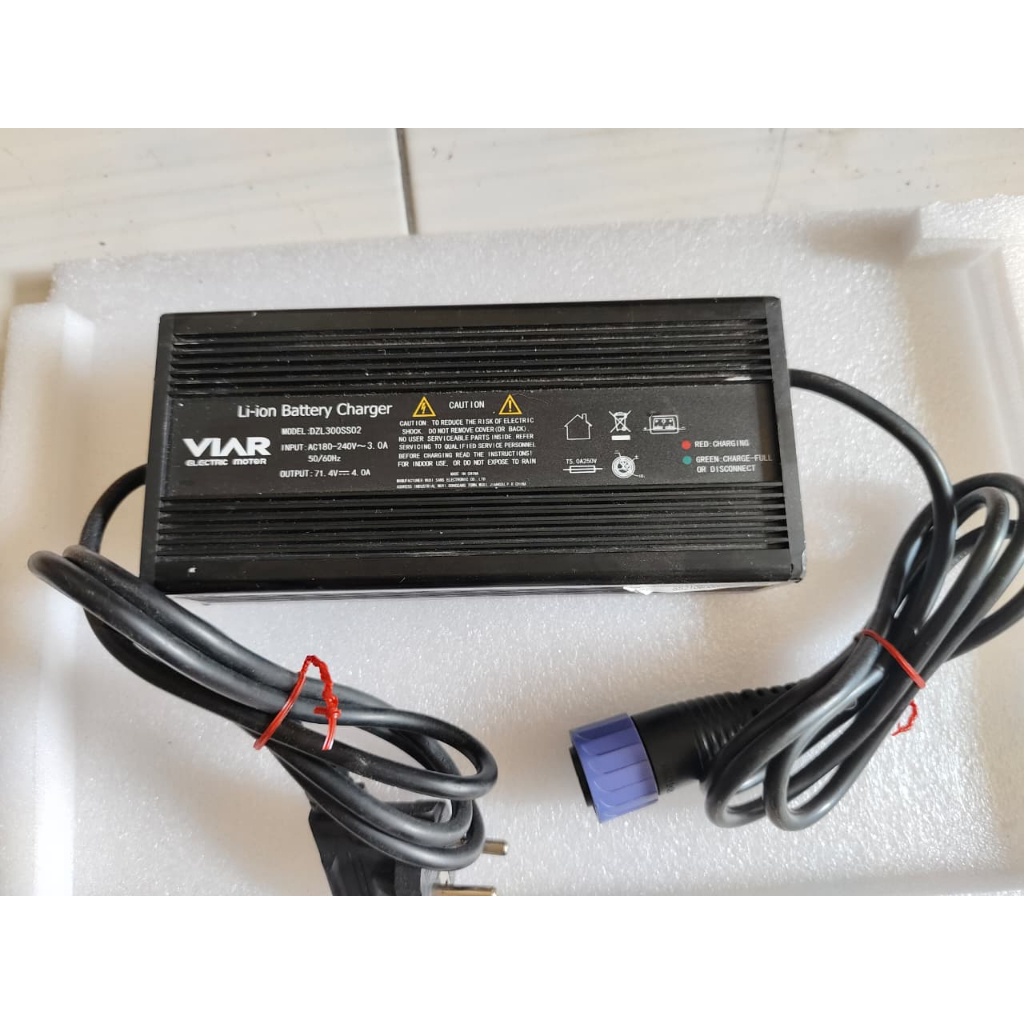 Charger Motor Listrik Viar Q1 Original 60V 4A