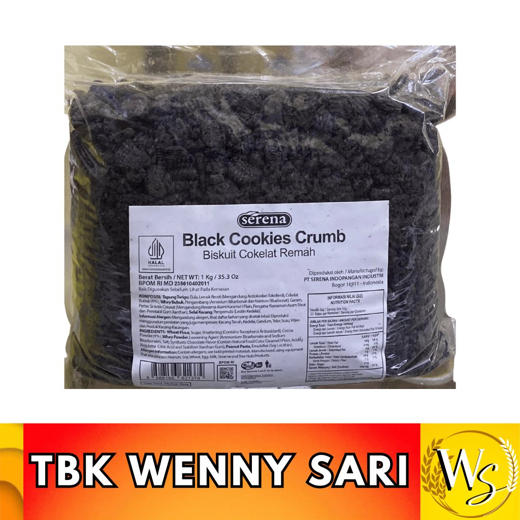 

OREO CRUMB / BLACK COOKIES CRUMB SERENA 1 KG