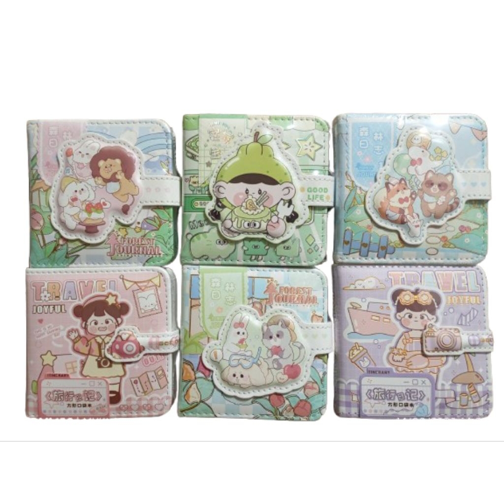 

LK58 Buku Note Hard Cover Kulit Karakter 85mm x 85mm