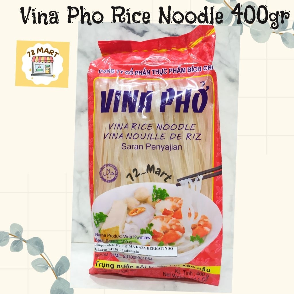 

Vina Pho Rice Noodle (400 Gr)/ Kwetiau Tipis Vietnam