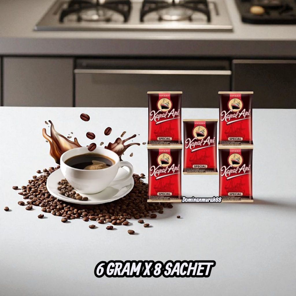

KOPI KAPAL API SPECIAL 6 GRAM X 8 SACHET / KOPI TANPA GULA