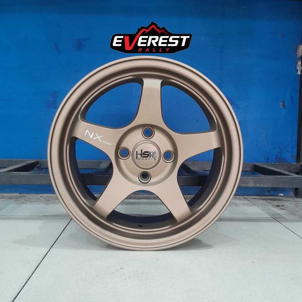Velg Mobil Brio Lebar 6,5 Pcd 4x100 Ring 15 HSR KAILOLO R15 Bronze