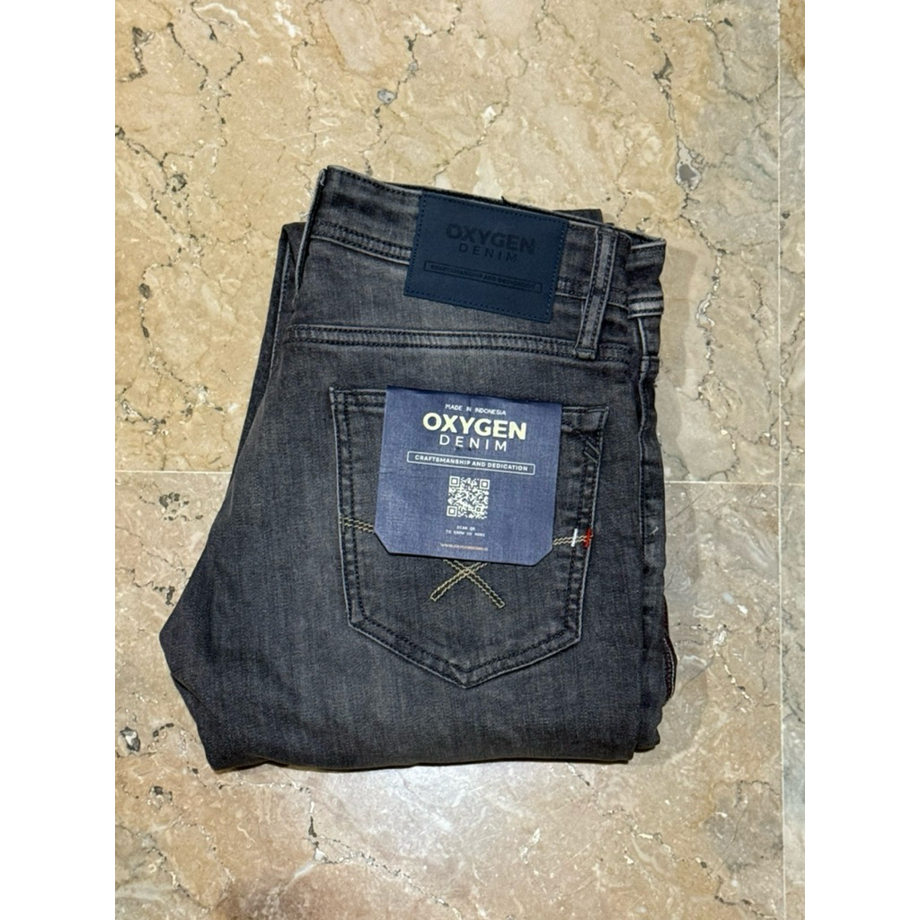 Celana Panjang Jeans Pria Oxygen Denim Original 706 Slim Fit Stretch 706-4246 size 30