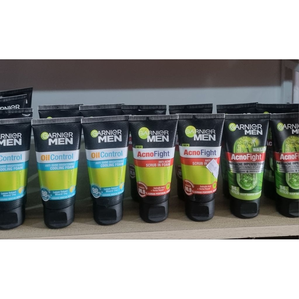 GARNIER MEN Facial Foam 50 ml| Acno Fight Wasabi| AcnoFight | OilControl