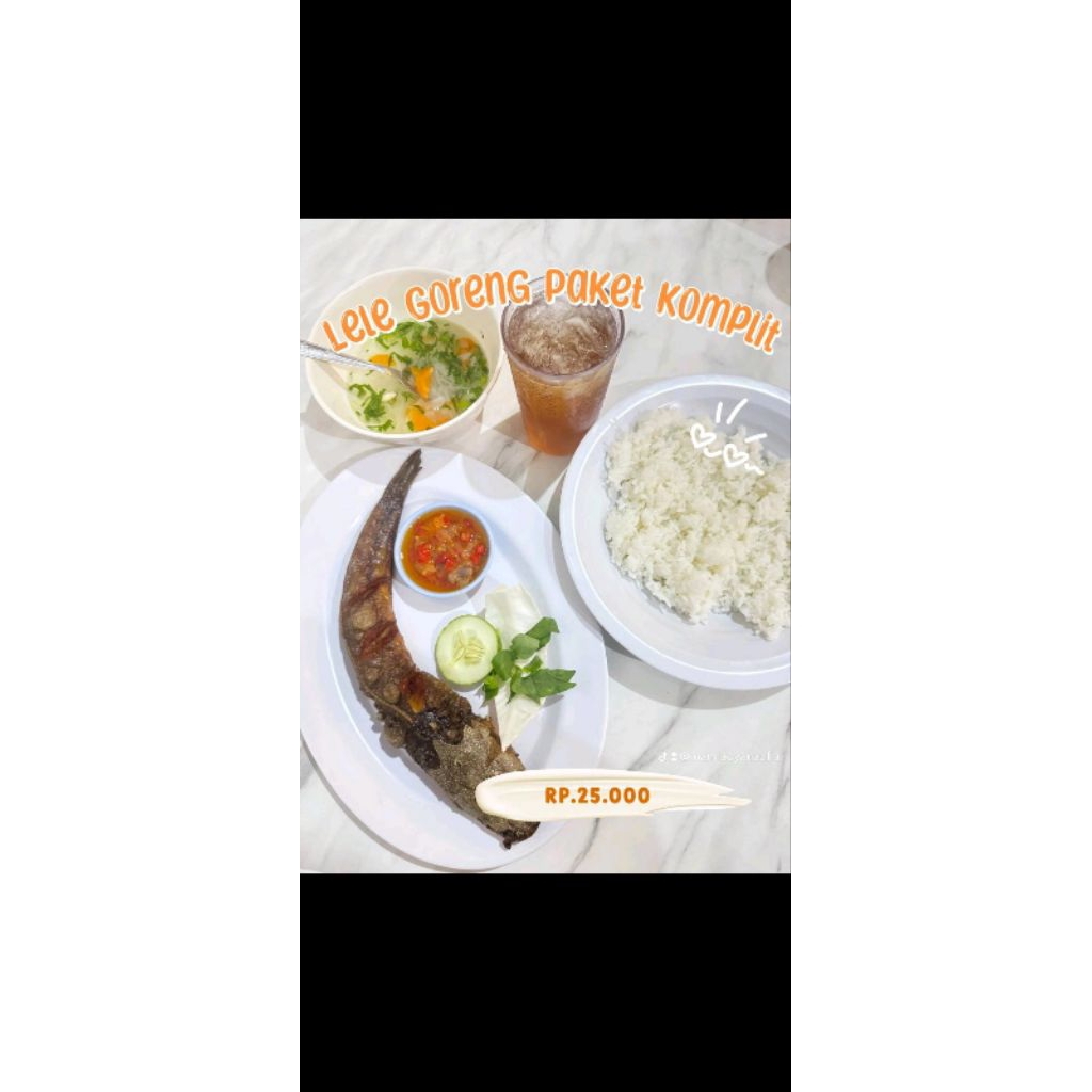 

lele goreng komplit
