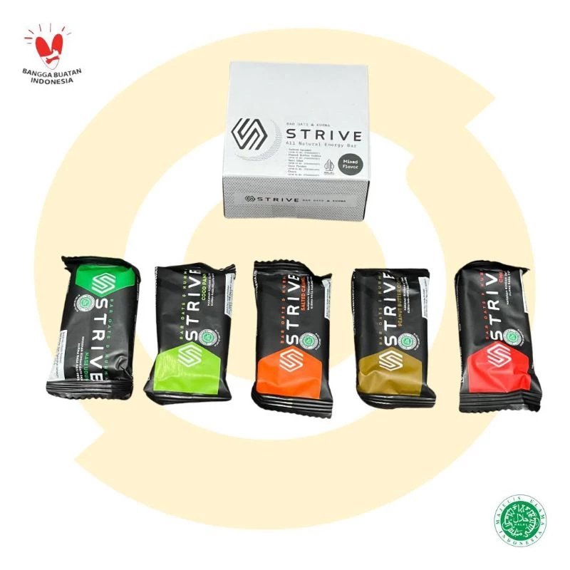 

Strive Energy Bar Oats [1 Box Isi 5 Saset ] Cemilan Sehat Penunda Lapar Penambah Stamina Olahraga