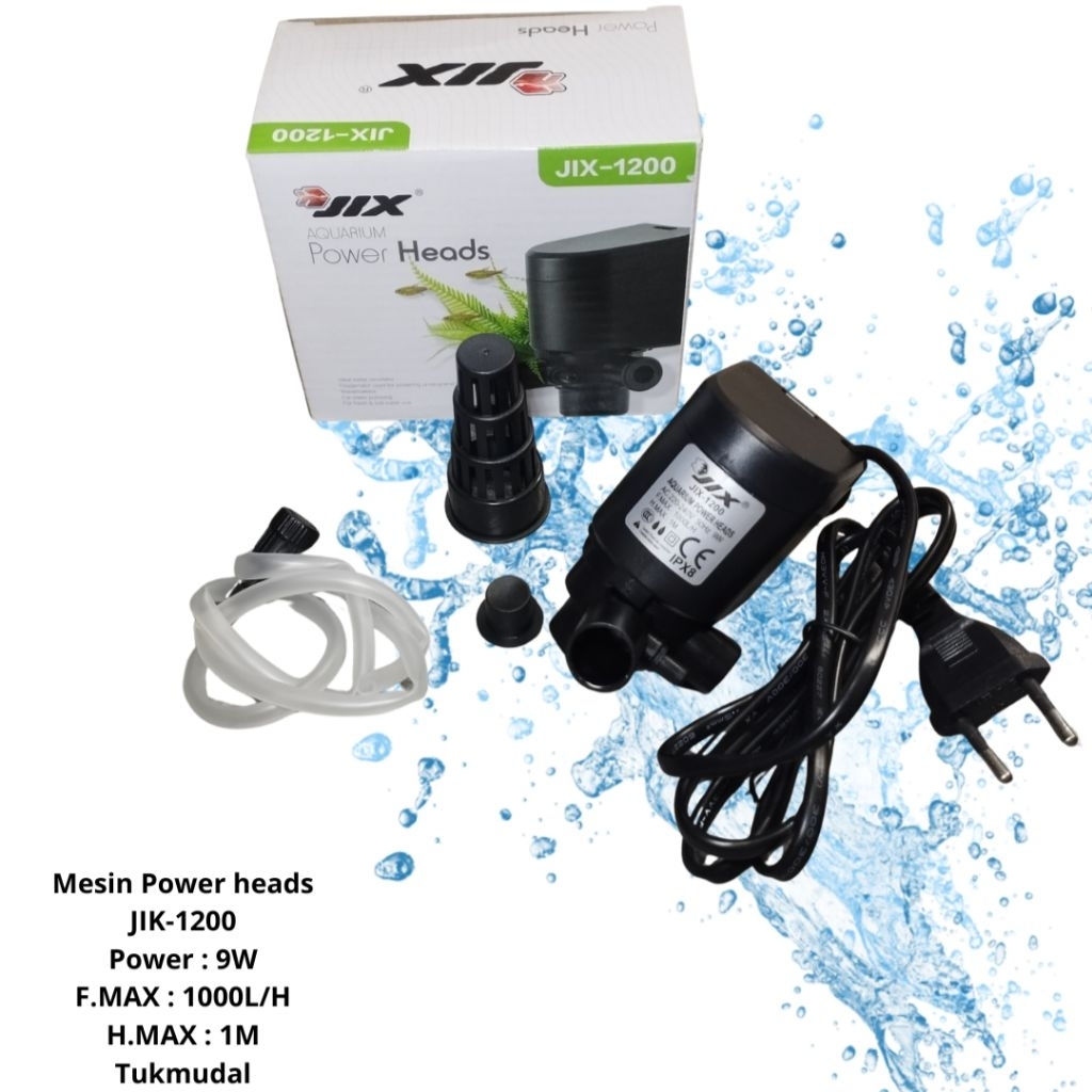 JIX 1200 Pompa Celup Aquarium Pompa Hidroponik Pompa Aquarium Kecil