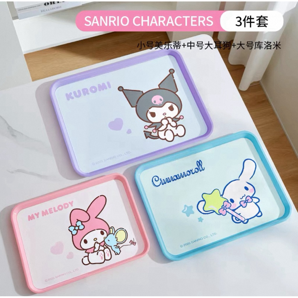 Nampan Sanrio Original Kapasitas Besar Bahan Plastik Melamin Food Grade