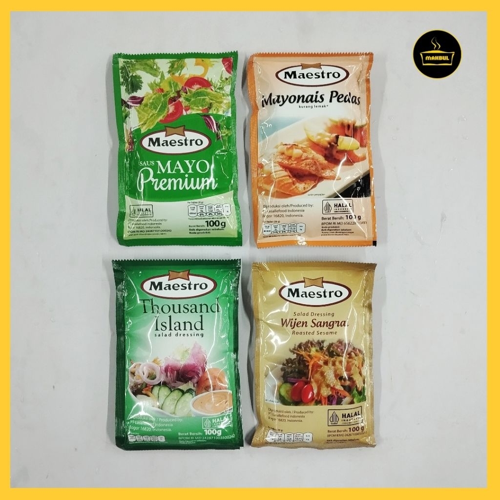 

MAESTRO Mayonais, Thousand Island, Wijen Sangrai 100gr