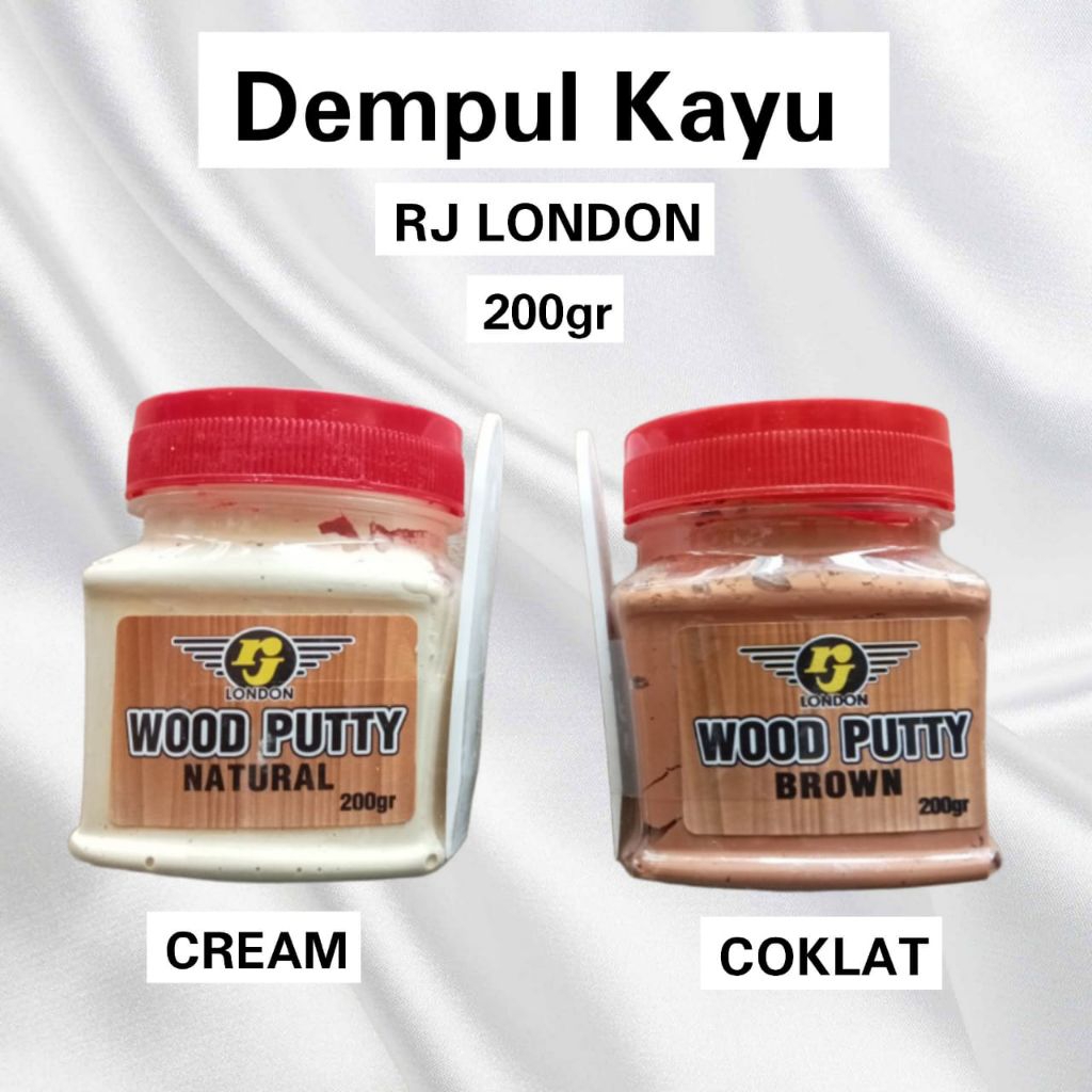 Dempul Kayu RJ WOOD PUTTY Praktis siap pakai Menutup Bekas Lubang Paku Memperbarui Kayu Meratakan Wa