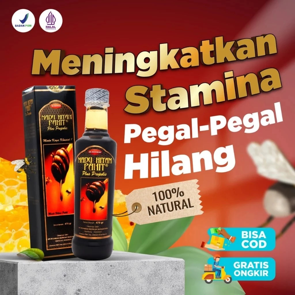 

Madu Hitam Pahit Ar Rohmah Plus Ekstrak Propolis 470gr