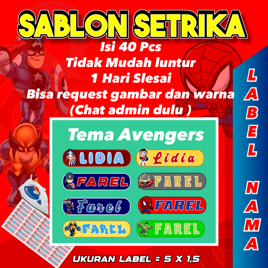 

STIKER NAMA CUSTOM,SABLOM NAMA CUSTOM,STIKER NAMA SETRIKA,SABLON NAMA SETRIKA