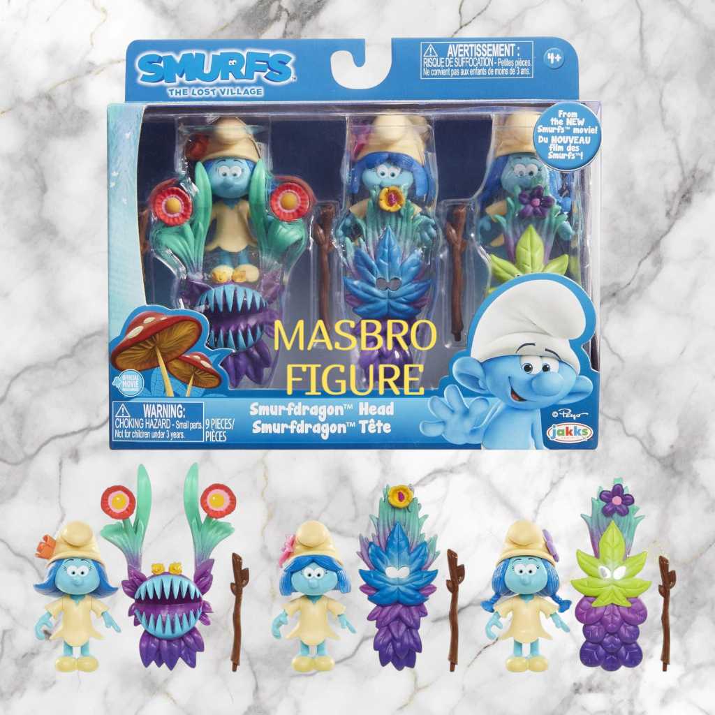 Jakks Pacific Action Figure SMURFS The Lost Village Smurfdragon Head Box Set