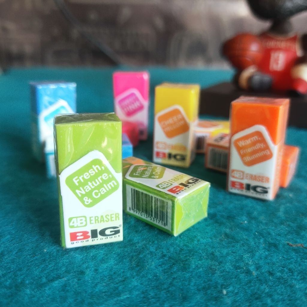 

(1 PCS) Penghapus Big Warna | Penghapus Big Colour | Penghapus Karet | Stip Big Warna Kecil 4B 9403