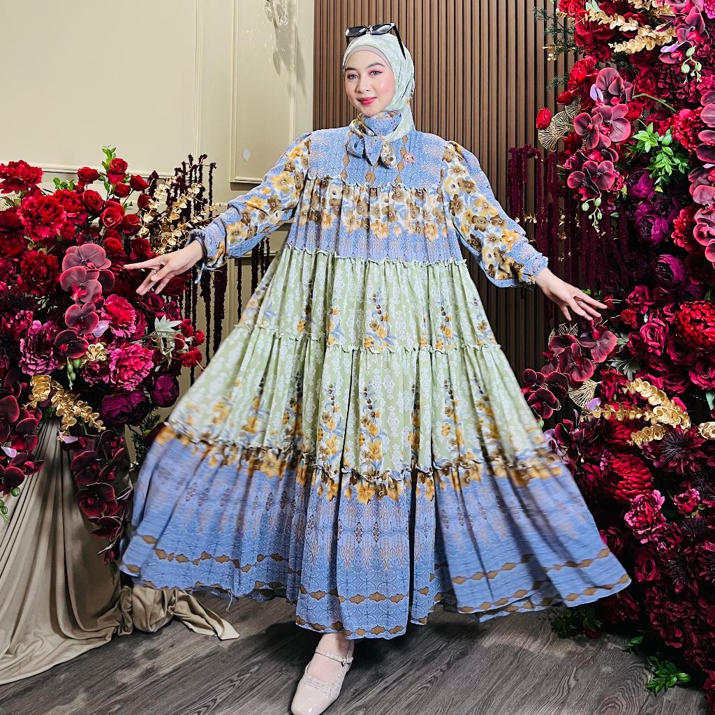 Discount Hawari - Set Hijab Sabrina Gamis Muslim Lebaran Hari Raya 2025