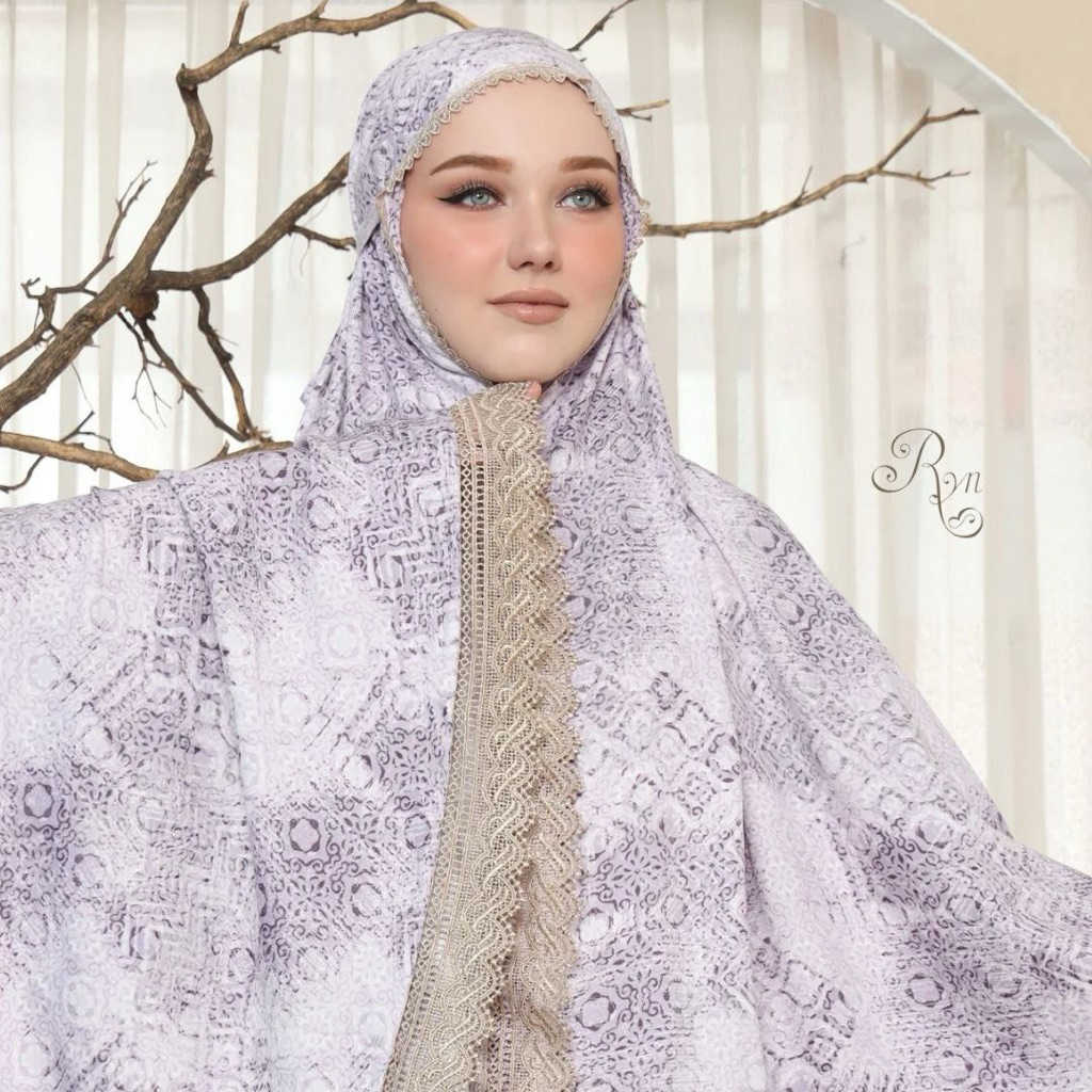 Mukena Rayyan Zoya | Mukena Traveling Rayon Jaguard England Jumbo