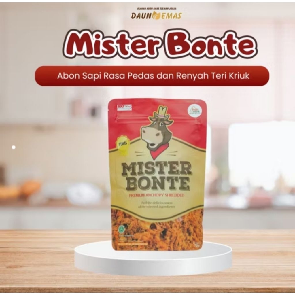 

Abon Daun Emas Sapi Teri Premium Mister Bonte Non MSG | Yuktukoni Jogja