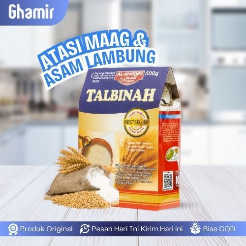 

Talbinah Al Khodry Tepung Gandum 500gr - Bubur Gandum Talbinah Mengatasi Lambung Maag Gangguan Pencernaan