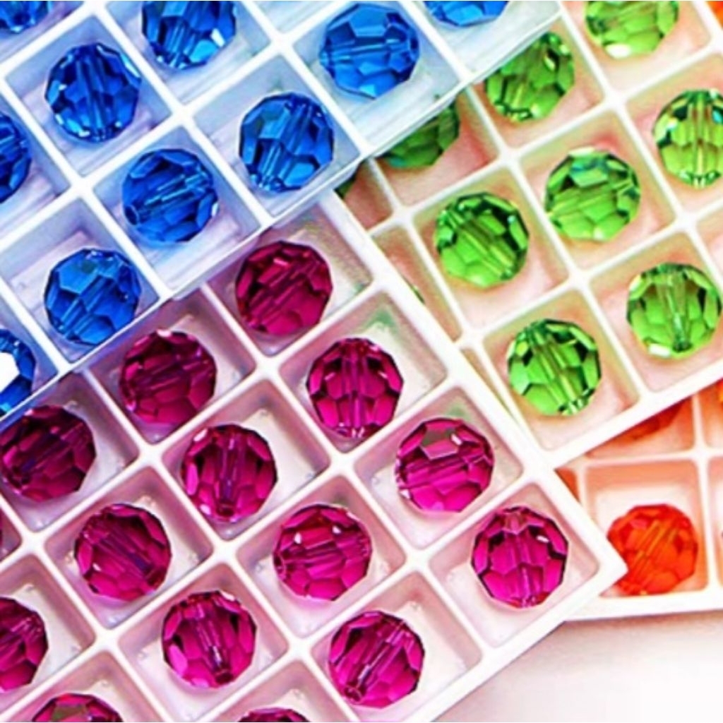 Ecer 5pcs Bola Lampion A5 8mm Kristal Ceko Crystal Beads diy ronce monte mote swarovski AAAAA