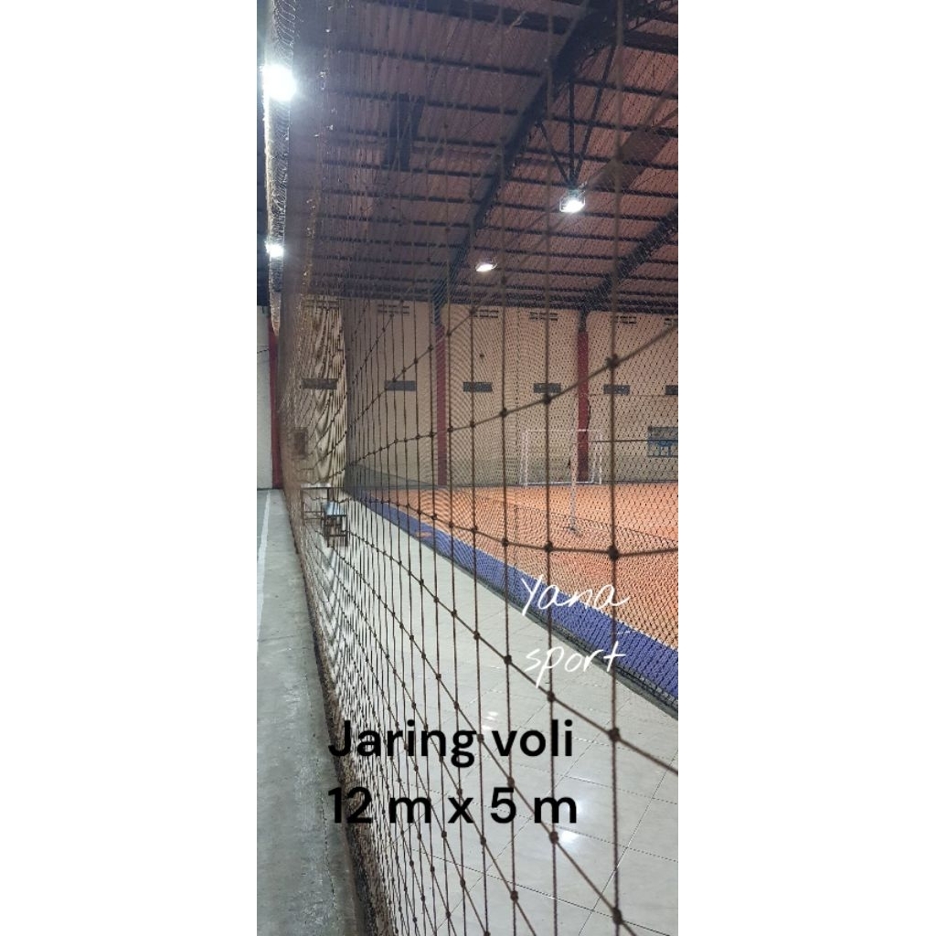 Jaring Voli 12 m x 5 m Pagar Pengaman Keliling Lapangan Voly